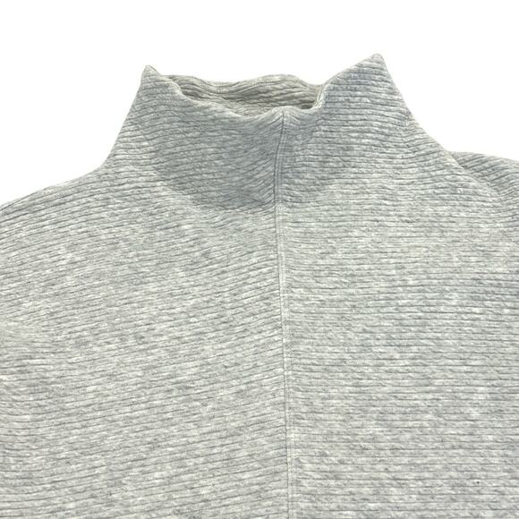 Lululemon Rib Dress Sweatshirt Size 4 Call for Cozy Gray Cotton High Neck - Picture 6 of 9